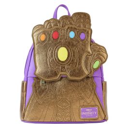 Loungefly Mochila Guantelete Thanos Marvel Piel Vegana 26cm con detalles en relieve y brillo
