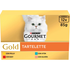 Purina Gourmet Gold Multi Tartallette Alimento Húmedo para Gatos 12x85 gr con Salmón y Naturium para la Flora Intestinal Precio: 10.7900001. SKU: B1GE323WK6