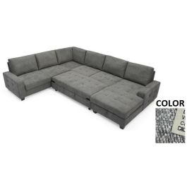 DKD Home Decor Sofá Cama Moderno con Chaiselonge de Poliéster - Largo 242 cm, Ancho 307 cm, Alto 86 cm Precio: 1226.59000024. SKU: B192ENW544