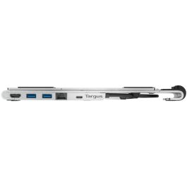 Targus Soporte Portátil con Dock Multi-puerto USB-C para Laptop, PD 100W, Plegable, Aluminio, 4K, Ajustable