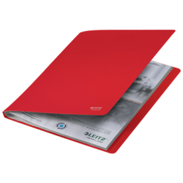 Leitz Carpeta Polipropileno con 40 Fundas A4 Recycle Rojo 46770025