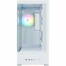 Zalman P40 DS WHITE Midi Tower Blanco para PC con Pantalla LCD 9.1", Compatible ATX, Micro ATX, Mini-ITX