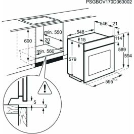 Horno AEG BEK435120W 3000 W 71 L Horno AEG BEK435120W 3000 W 71 L