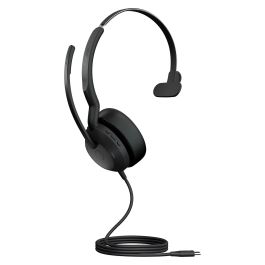 Jabra Evolve2 50 USB-C MS Mono Auriculares con Diadema, Optimizado para Microsoft Teams, Cableado, Negro