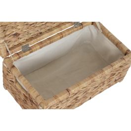 DKD Home Decor Cesta Ropa Tropical Natural Blanco 38 x 30 x 60 cm Set 2