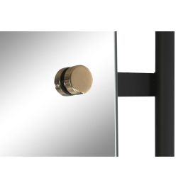 DKD Home Decor Espejo Moderno de Pared Vertical de Hierro y Cristal Negro Dorado 195x73 cm (Superficie Espejo 60x182 cm)