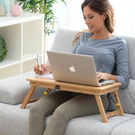 Mesa Plegable Auxiliar de Bambú Lapwood InnovaGoods