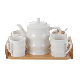 Juego de Tazas de Café Home ESPRIT Blanco Bambú Porcelana 240 ml Precio: 35.69000028. SKU: B12VRDB2A7