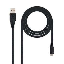 Nanocable Cable USB 2.0 Tipo A Macho a Micro USB B Macho para Móviles y Cámaras Digitales, 0,8 m Negro