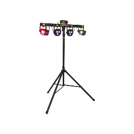 Algamlight Florida Bar II Focos LED 4 en 1 con Soporte Trípode y Pedalera de Control para DJs y Eventos