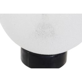 DKD Home Decor Lámpara Decorativa Luminosa Scandi Bola de Cristal LED Blanco, Colección Kb Japandi, Acabado Glaseado, 10x10x30 cm, 3 Pilas AAA