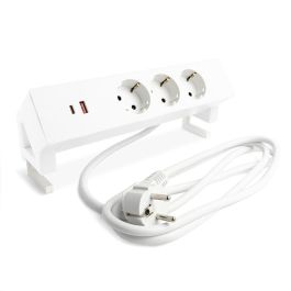 Herrajes Alk 721.37 Regleta Oficina 3 Enchufes Schuko USB-A USB-C Cargador 5V 3A 16A 3680W Blanco Mate Aluminio Precio: 65.49999951. SKU: B1F9JRK7TW