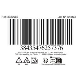 La Mediterranea Set 2 Jarras Cerveza 550 cc - Ancho 9.5 cm, Alto 12 cm, Largo 14 cm