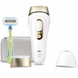 Depiladora de Luz Pulsada - BRAUN - Silk·expert Pro 5 - Depilación en casa - Estuche - Venus Razor - 2 Cabezales - PL5152