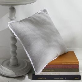 Cojín - HOY - CHARME - Chambray x Dentelle Capucine - 40 x 40 cm