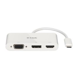 D-Link Adaptador USB-C a HDMI/VGA/DP, 4K, Thunderbolt 3, Multi-Stream