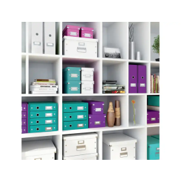 Leitz Caja de almacenamiento click&store mediana color violeta 281x200x369 mm