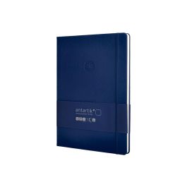 Cuaderno Con Gomilla Antartik Notes Tapa Dura A4 Hojas Lisas Azul Marino 100 Hojas 80 gr Fsc