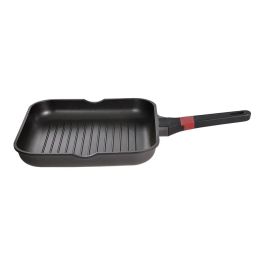 Sarten asador aluminio fundido, inducción, denia experto 28 x 28 x 4,5 cm