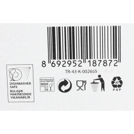 Lav Set 6 Vasos 475cc Colección Gaia 7 x 9 x 11 cm (8 Cajas)