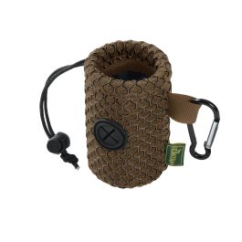 Hunter Hilo Portabolsas Dispensador Bolsas Excrementos Perro Marrón Malla 3D Ligero con Mosquetón para Sujetar a Correa, Ropa o Bolso
