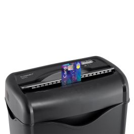 Q-connect Kf17970 Destructora Documentos, Corte Partículas 5x47mm, 6 Hojas, Nivel Seguridad P-3, Papelera 14L, Grapas Clips Tarjetas