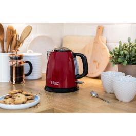 Russell Hobbs 24992-70 Hervidor Mini Colours Plus+ Rojo 1L, Ahorro de Energía, Diseño Compacto