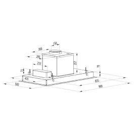 Campana Convencional Cecotec Flux TIR 908000 Acero 630 m³/h Integrable