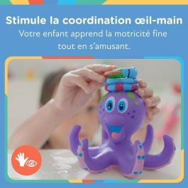 Nuby NUB0048526062577 Juguete de Baño Pulpo Interactivo Flotante con Anillos para Bebé - Color Morado