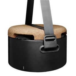 Berghoff 2415601 Barbacoa Portátil Negra, Premiada con Red Dot, Compacta y Elegante para Jardín o Terraza