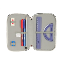 Safta Plumier Escolar Triple Cremallera 37 Piezas F.C. Barcelona 195x125x55 mm