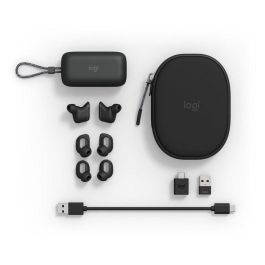 Logitech Zone True Wireless Plus Auriculares Bluetooth 5.0 IP68 Cancelación de Ruido con Micrófono Graphite