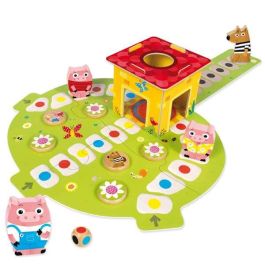 Goula Juego de Mesa Los 3 Cerditos de Madera, Escapa del Lobo - Para Niños 2-6 Años, hasta 4 Jugadores