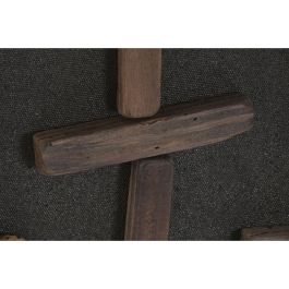 DKD Home Decor Cuadro Moderno de Madera Reciclada Pino Negro Natural 122 x 82 x 4 cm para Decoración del Hogar