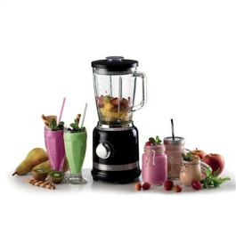 Ariete 585/02 Batidora de Vaso Moderna Negra con Vaso de Vidrio y 4 Cuchillas de Acero Inoxidable Ariete 585/02 Batidora de Vaso Moderna Negra con Vaso de Vidrio y 4 Cuchillas de Acero Inoxidable