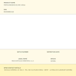 Edm Portacandados de zinc 100mm cromado