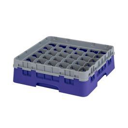 CAMBRO - 36S318-186 - Cesta de lavado 36 comp. 1 altura - 7,2 cm Ø máx. - alt. máx. 9,4 cm - 50 x 50 x 14,3 cm - Azul marino Precio: 45.78999975. SKU: B18YKTFQ54