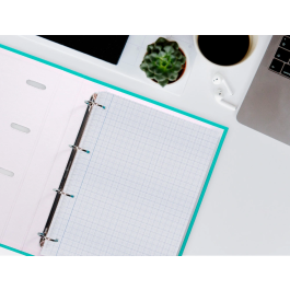 Liderpapel Recambio A4 100 Hojas 60gr Milimetrado Sin Margen 4 Taladros