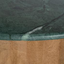 Mesa Centro Natural-Verde Madera-Mármol 97 X 97 X 41 cm