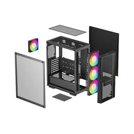 Deepcool MATREXX 55 Mesh V4 C Midi Tower Schwarz Negro ATX, Micro ATX, Mini-ITX para Juego con Ventana Lateral y Panel de Vidrio Templado