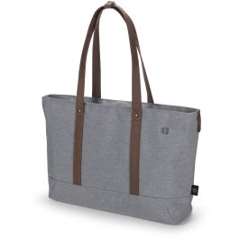 Dicota D31978-RPET Eco Shopper Motion - Estuche Gris Claro para Portátil 13-14.1" (35.8cm), Resistente al Agua, Poliéster