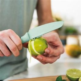 Berghoff 3950107 Cuchillo Verduras Con Pelador Verde 11 cm Antiadherente Mango Contorneado Funda Protectora