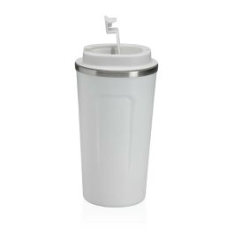 Vaso con Tapa Versa Blanco Acero Polipropileno 510 ml Vaso con Tapa Versa Blanco Acero Polipropileno 510 ml