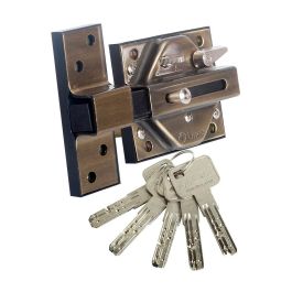 Lince Cerrojo alta seguridad 7930r acabado bronce inglés 97930rbi - Cerrojo de sobreponer reforzado Lince Cerrojo alta seguridad 7930r acabado bronce inglés 97930rbi - Cerrojo de sobreponer reforzado