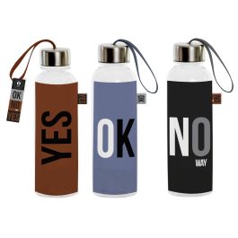 DKD Home Decor Botella Slogan Borosilicato e Inox 550ml, Hermética, Apta Microondas y Lavavajillas (6 Unidades) Precio: 22.6512. SKU: B1JYE2TEWB