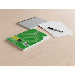 Liderpapel Recambio A5 100 Hojas 75gr Horizontal Con Margen 6 Taladros