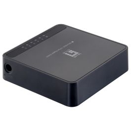 Level One Switch GEU-0822 No Administrado, 8 Puertos Gigabit Ethernet (10/100/1000 Mbps), Montaje en Pared/Escritorio, Negro