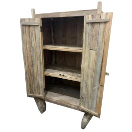 DKD Home Decor Armario de Teca Natural Tallado Item Home 172 x 95 x 58 cm