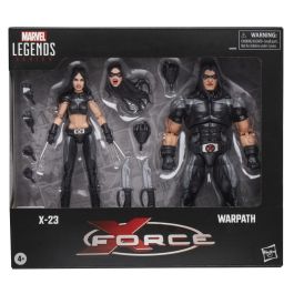 Hasbro Marvel Legends Pack Doble Figura de Acción X-23 & Warpath X-Force X-Men Cómics Coleccionable Articulable 15 cm Premium