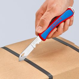 Knipex Navaja para cables 162050sb, acero inoxidable, mango ergonómico, 34x14x120mm, para electricistas